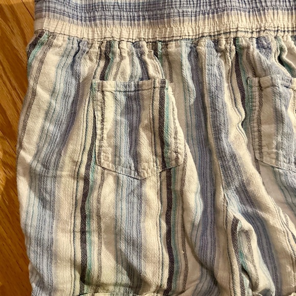 James Per-Se Striped Modal Shorts Elastic Waistband Blue & White Size Large - Picture 10 of 10
